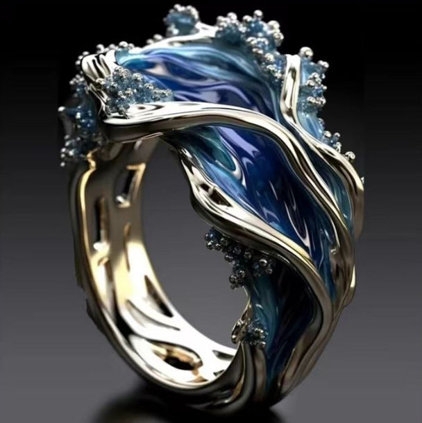 Resin Waves Ring