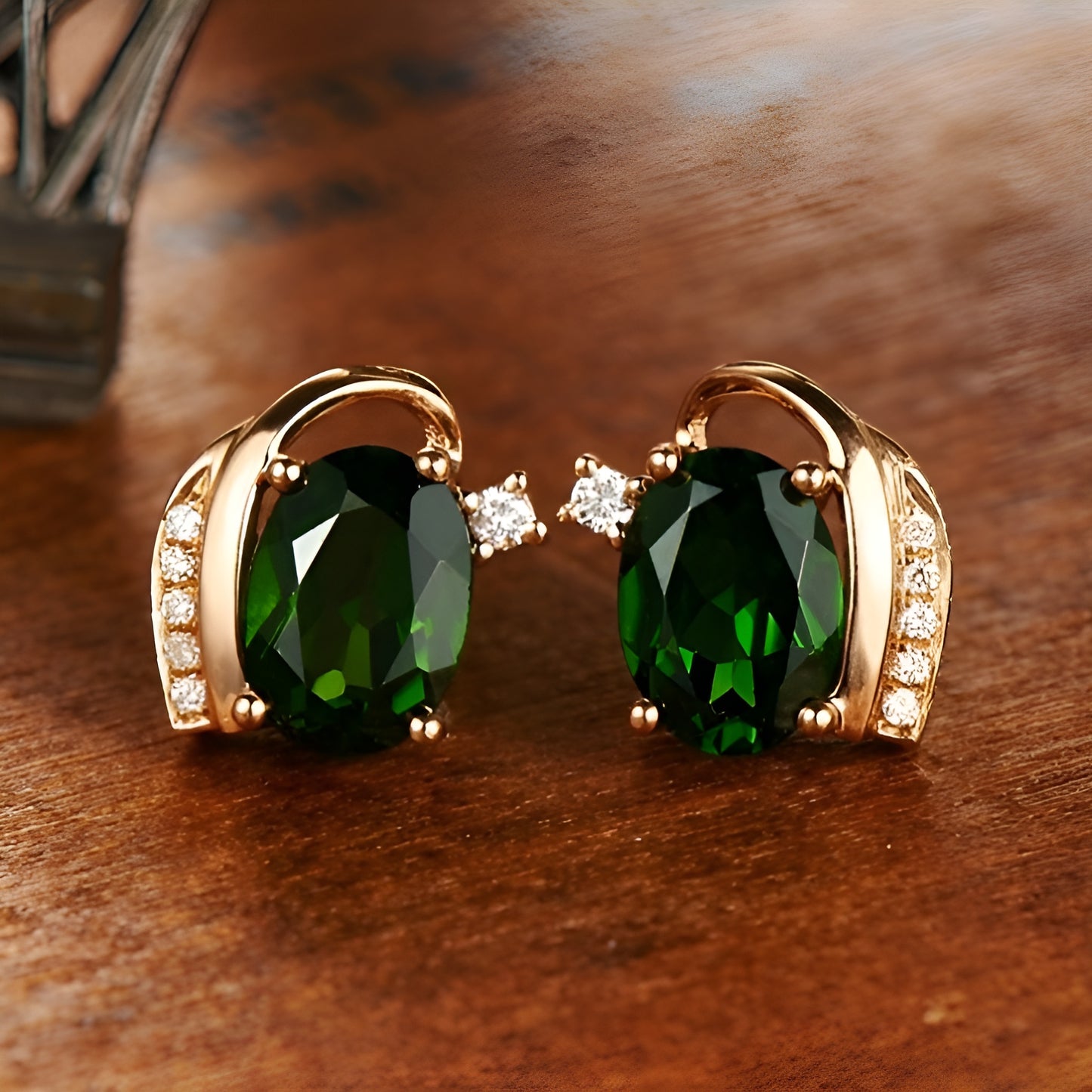 Emerald Ghost Earrings