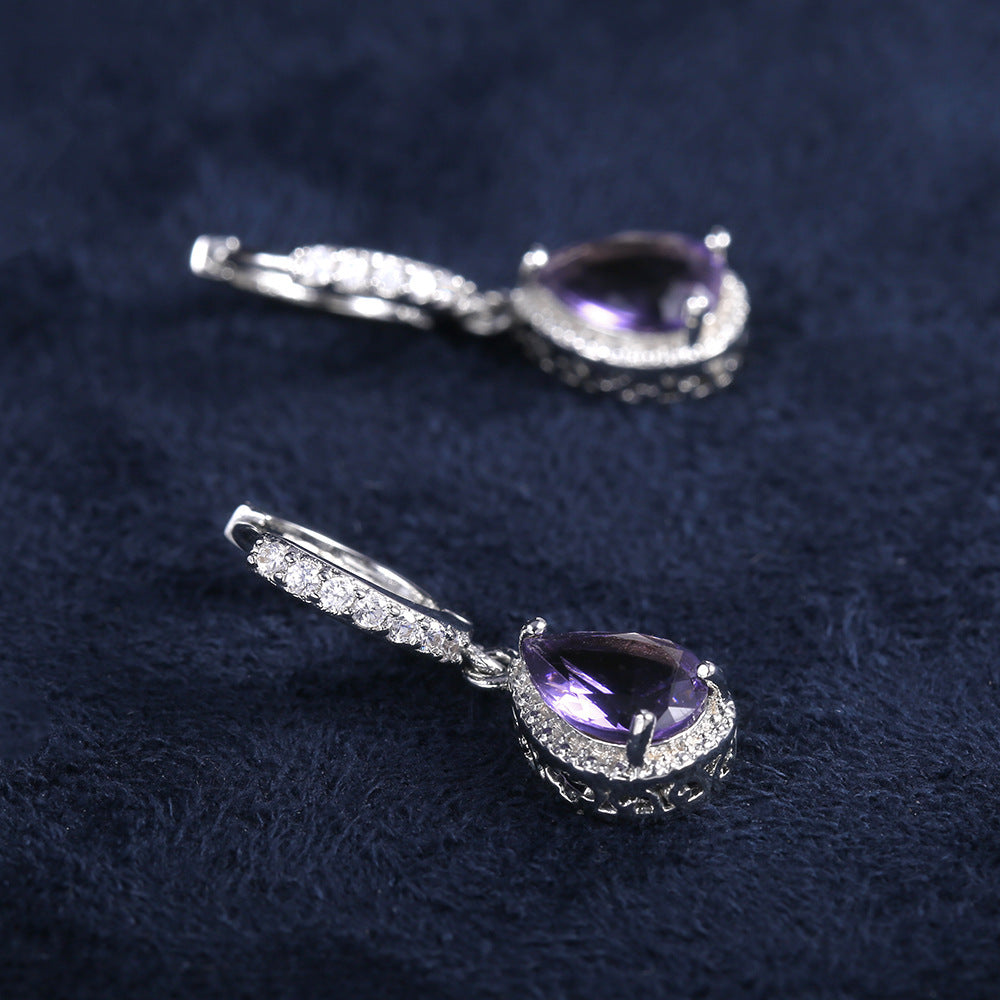 Prong Purple Rain Earrings