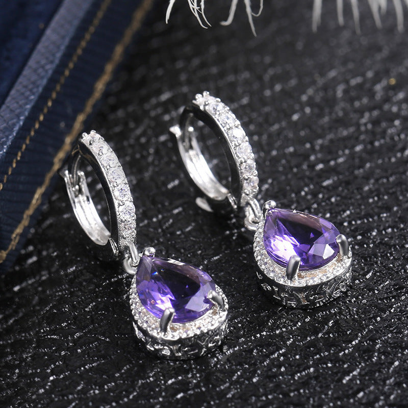 Prong Purple Rain Earrings