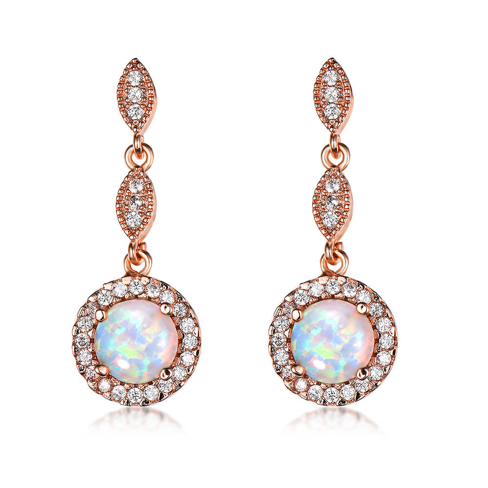 Moon Opal Draping Earrings