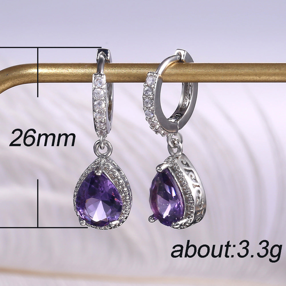 Prong Purple Rain Earrings