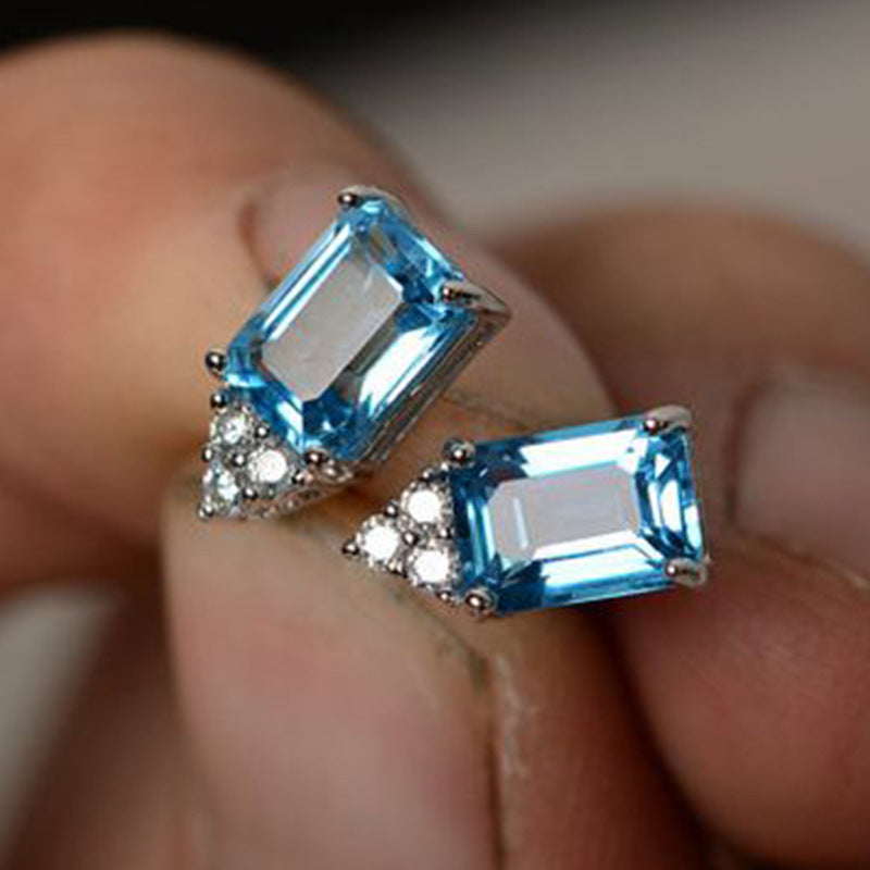 Topaz Sea Blue Earrings