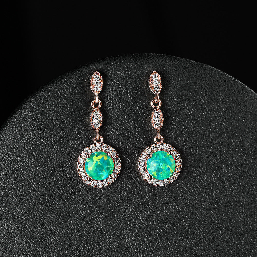 Moon Opal Draping Earrings