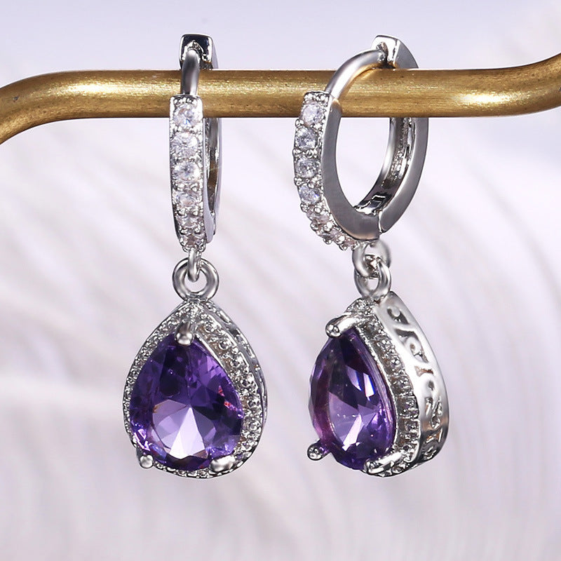 Prong Purple Rain Earrings