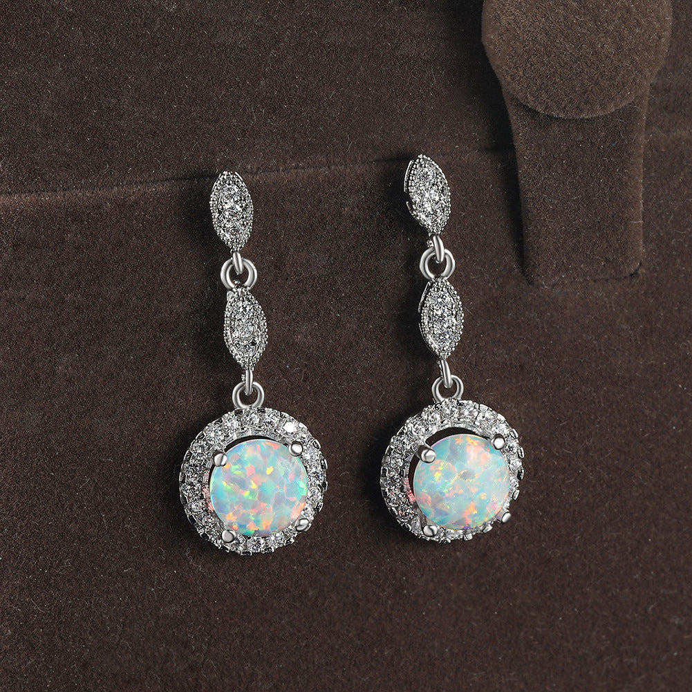 Moon Opal Draping Earrings