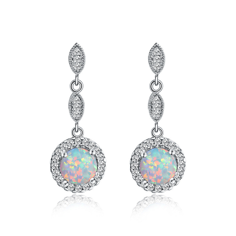 Moon Opal Draping Earrings