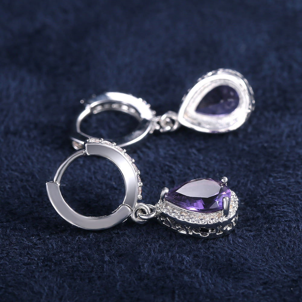 Prong Purple Rain Earrings