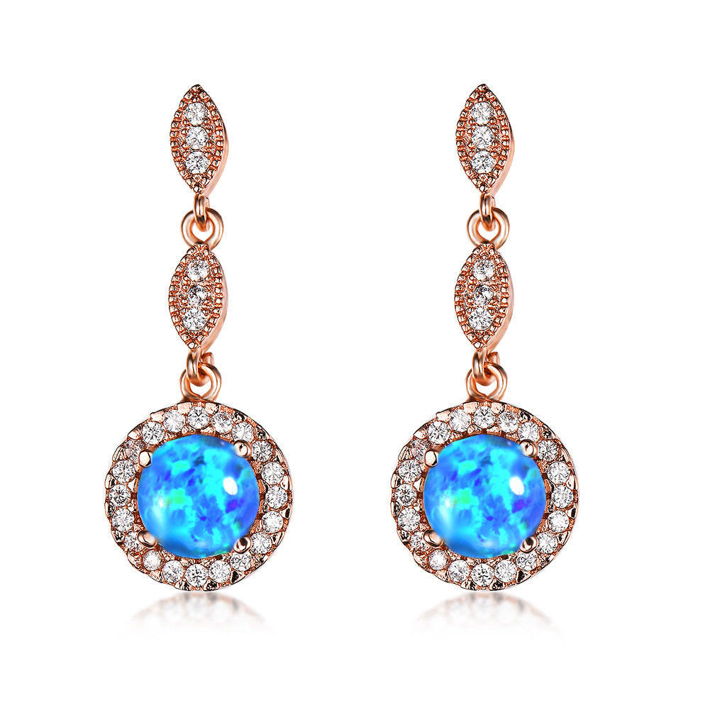 Moon Opal Draping Earrings