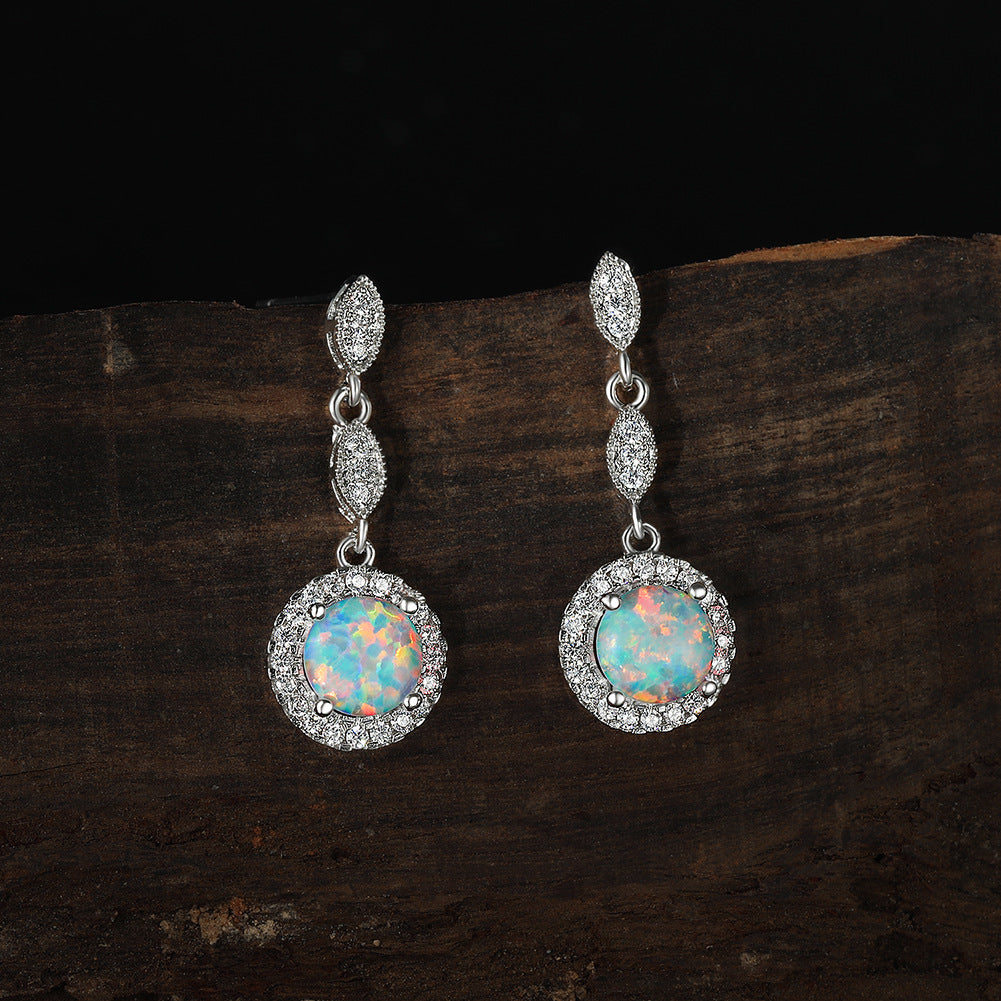 Moon Opal Draping Earrings