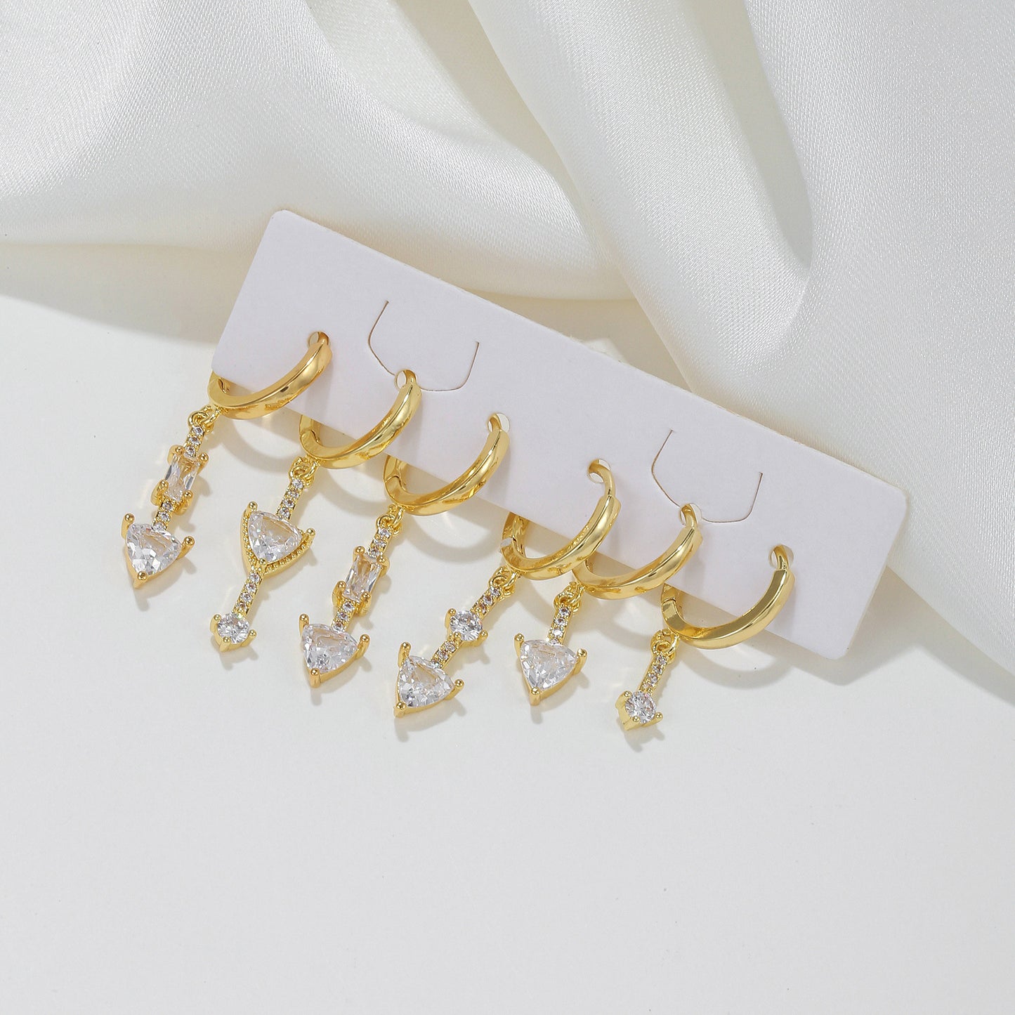 Sunflower Triangle Earrings