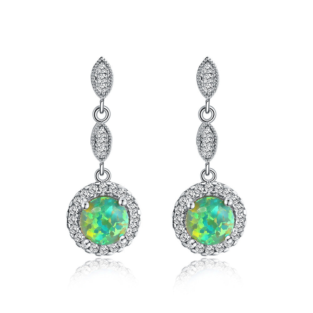 Moon Opal Draping Earrings