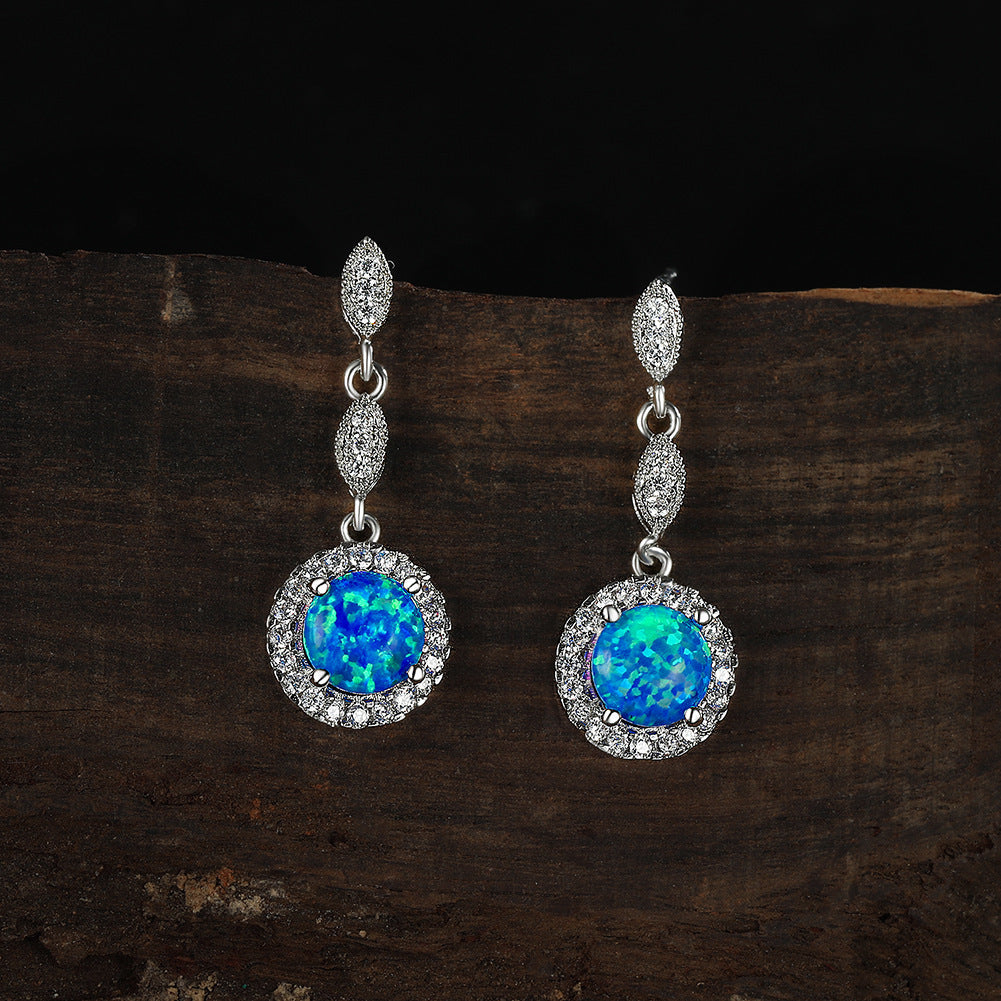 Moon Opal Draping Earrings