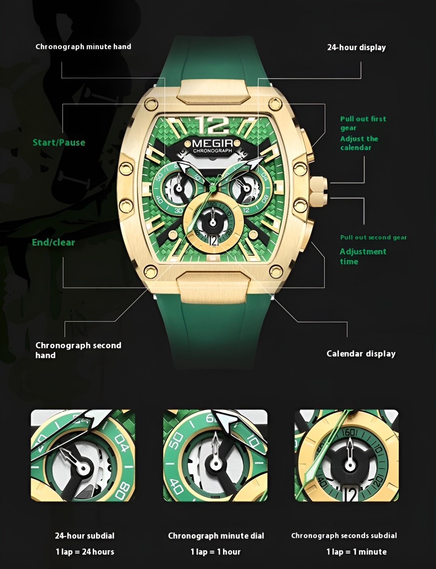 Megir M-8112G Chronograph
